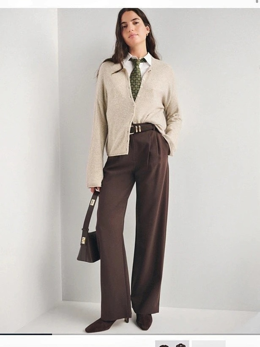 A&F Sloane Tailored Wide Leg Pant Wide Leg Pants in Brown